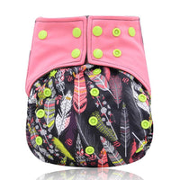 Newborn Cloth Diaper Sewed in Charcoal Bamboo Insert and Suede Pocket Diapers Waterproof Baby Nappies Design for Baby - BIG FRENCHIES