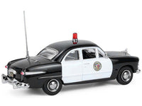 1949 Ford Custom Police Car "LAPD (Los Angeles Police Department)" Black and White 1/43 Diecast Model Car by Greenlight