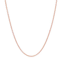 14k Rose Gold Round Cable Link Chain (1.25 mm)