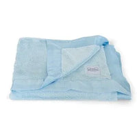 Luxury Satin Border Blanket - Blue - BIG FRENCHIES