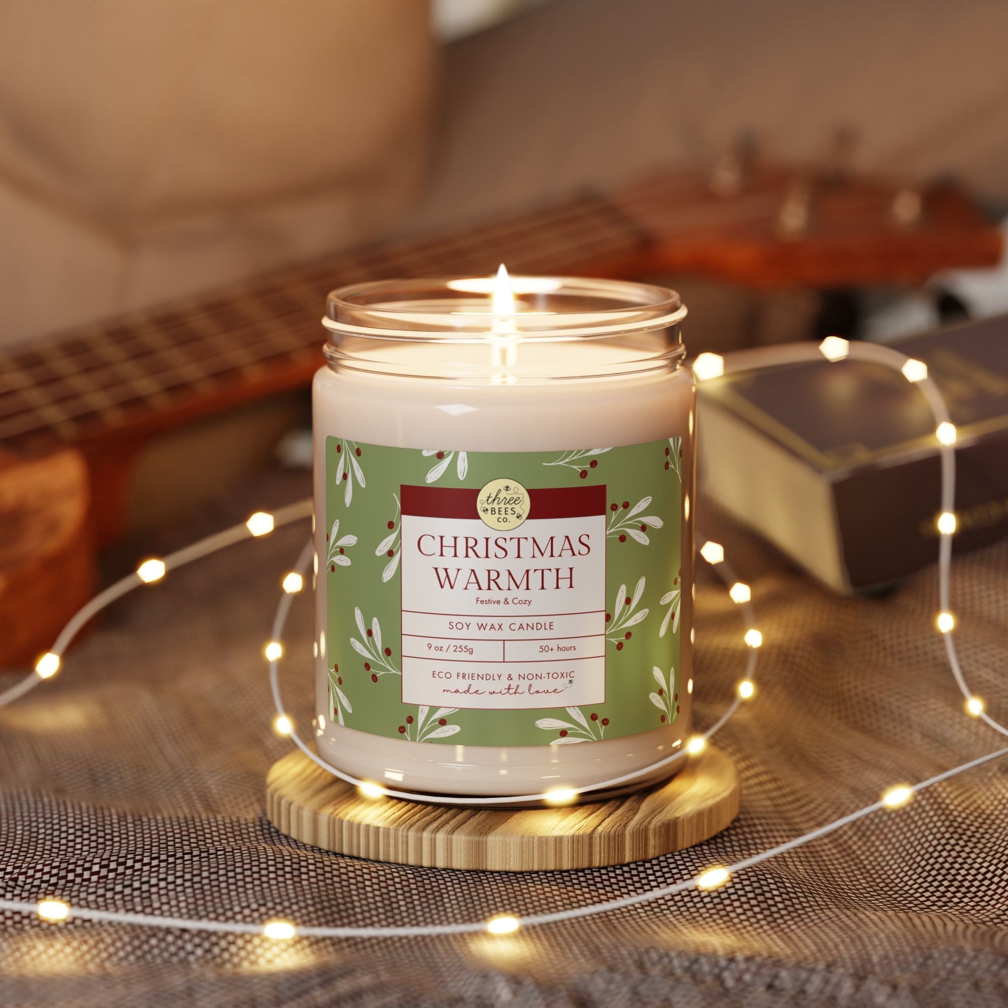Three Bees Scented Soy Candle - 9oz - BIG FRENCHIES