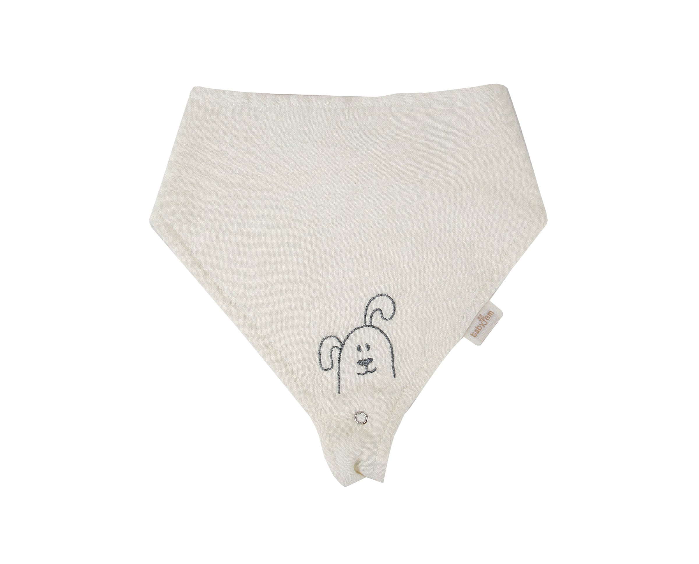 Babyjem 837 muslin bib with pacifier hanger