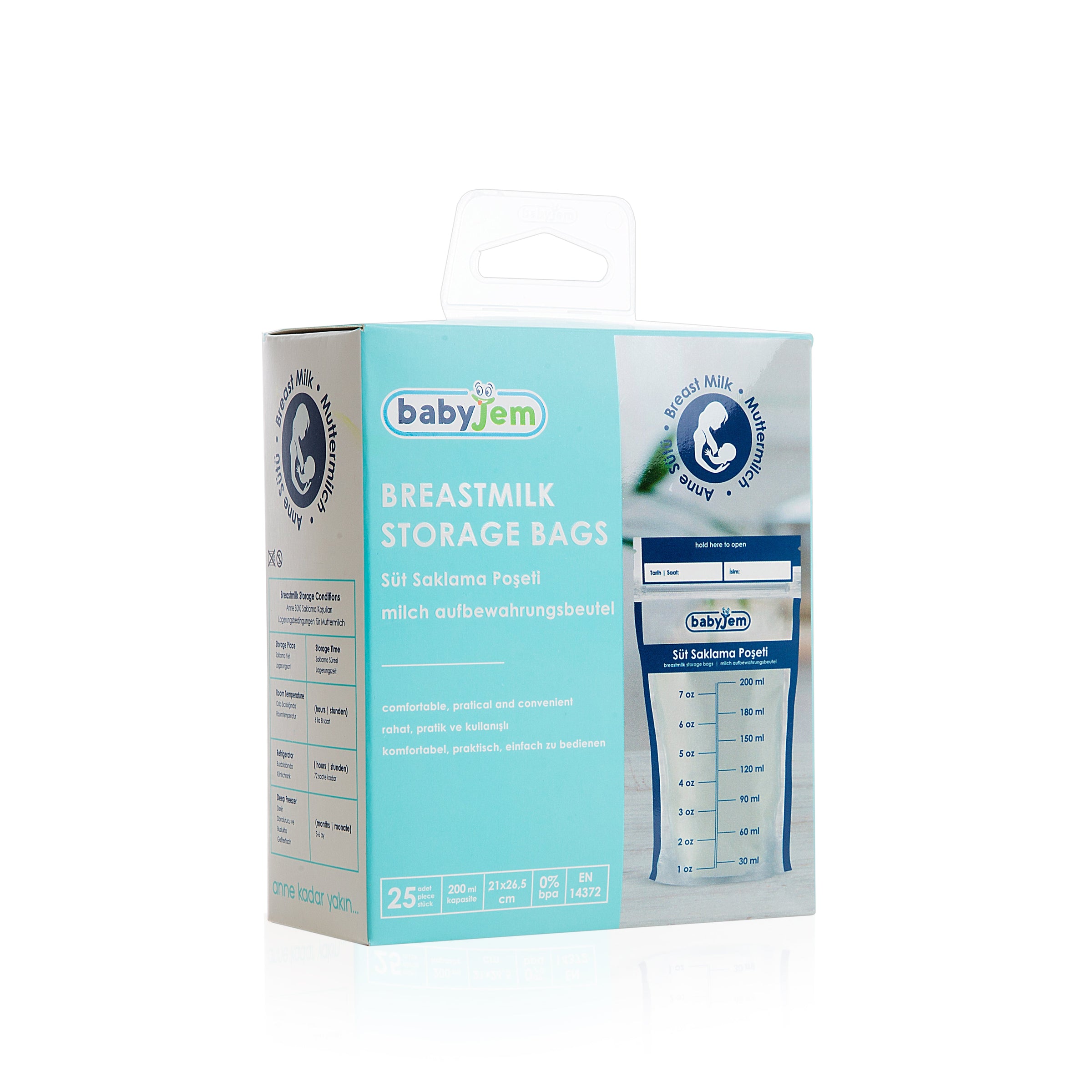 Babyjem breast milk storage bag 7oz (200ml)