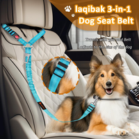 Removable Dog Seat Belt Harness For Car, 3 In 1 Pet Dog Car Seatbelt Leash, Retractable Restraint Secures To Vehicle Hea