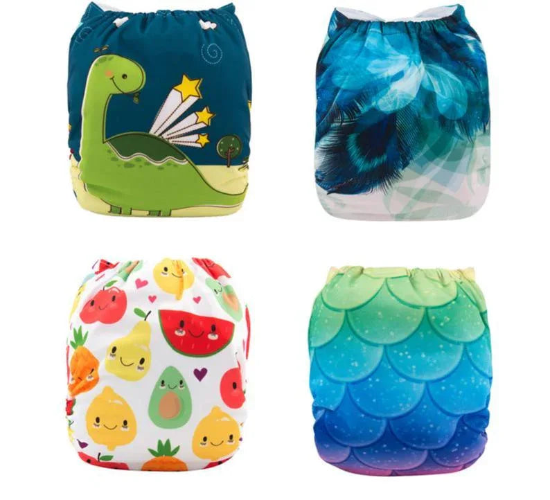 ModernLuxury Printed Baby Cloth Diaper Reusable Cloth Nappy Snap Adjustable Pocket Diaper Nappies For Baby Kids - BIG FRENCHIES