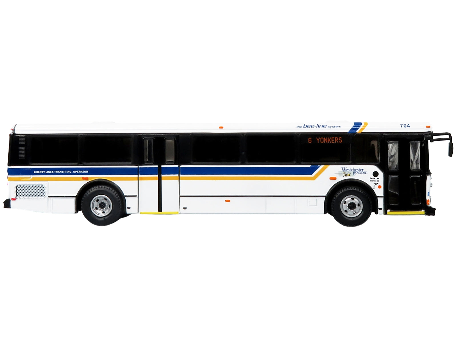 2006 Orion V Transit Bus Westchester NY Bee-Line "6 Yonkers" Limited Edition "The Vintage Bus and Motorcoach Collection" 1/87 (HO) Diecast Model by Iconic Replicas