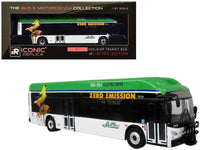 New Flyer Xcelsior XHE40 Transit Bus "AC Transit - Zero Emission" White and Green with Graphics "The Bus & Motorcoach Collection" Limited Edition 1/87 (HO) Diecast Model by Iconic Replicas