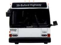 1980 Grumman 870 Advanced Design Transit Bus "MARTA Atlanta" White with Stripes "Vintage Bus & Motorcoach Collection" Limited Edition 1/87 (HO) Diecast Model by Iconic Replicas