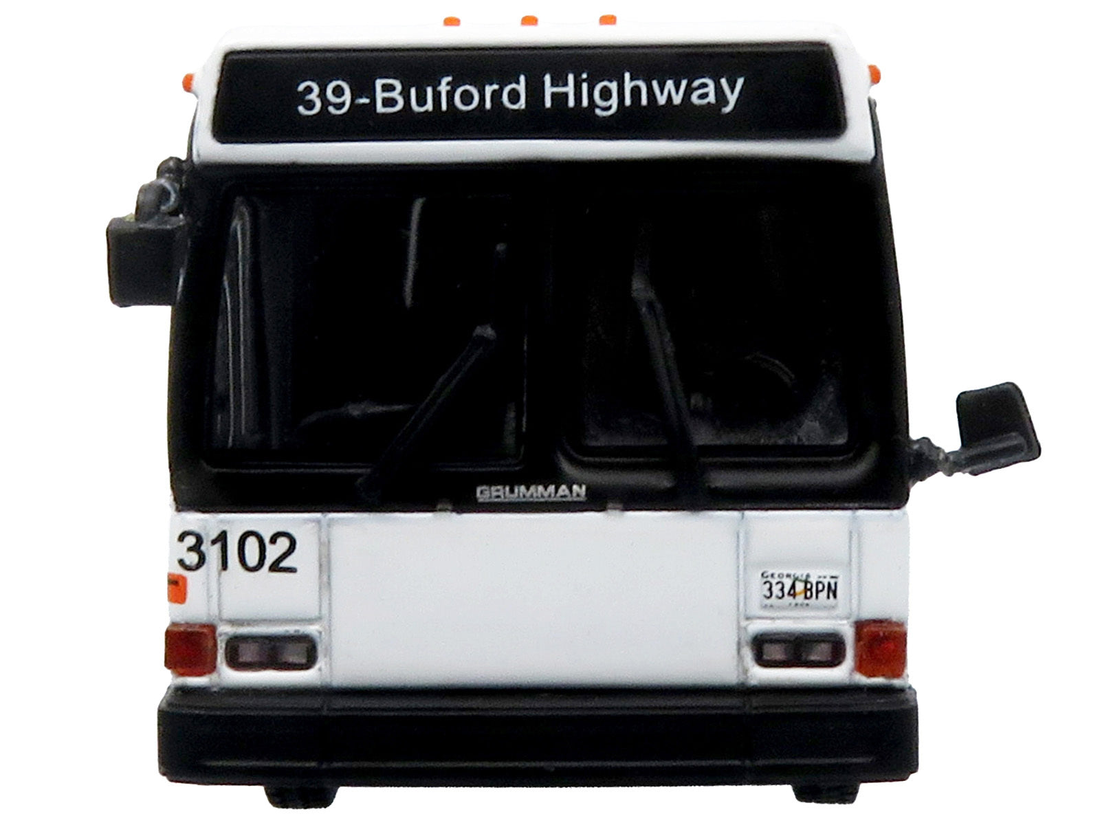 1980 Grumman 870 Advanced Design Transit Bus "MARTA Atlanta" White with Stripes "Vintage Bus & Motorcoach Collection" Limited Edition 1/87 (HO) Diecast Model by Iconic Replicas