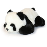 10-Inch Black and White Classic Lying Panda