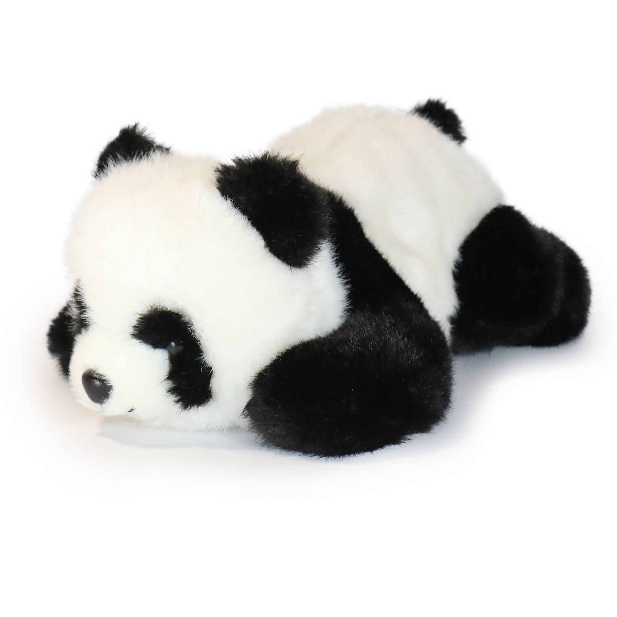 10-Inch Black and White Classic Lying Panda