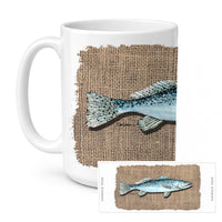 Fish Speckled Trout Ceramic Coffee Mug 15 oz Decorative Large C Handle Mug Cup for Tea, Cocoa Hot Chocolate