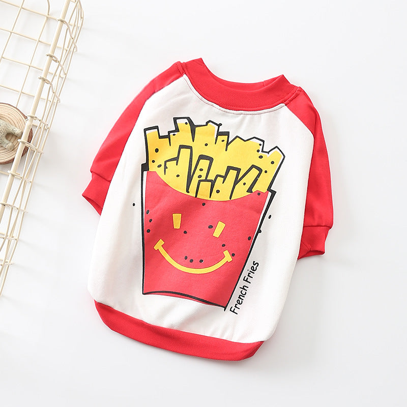 Dog Shirt Soft Cotton Fries-Pet Apparel-BIG FRENCHIES-Jane's Pet Boutique