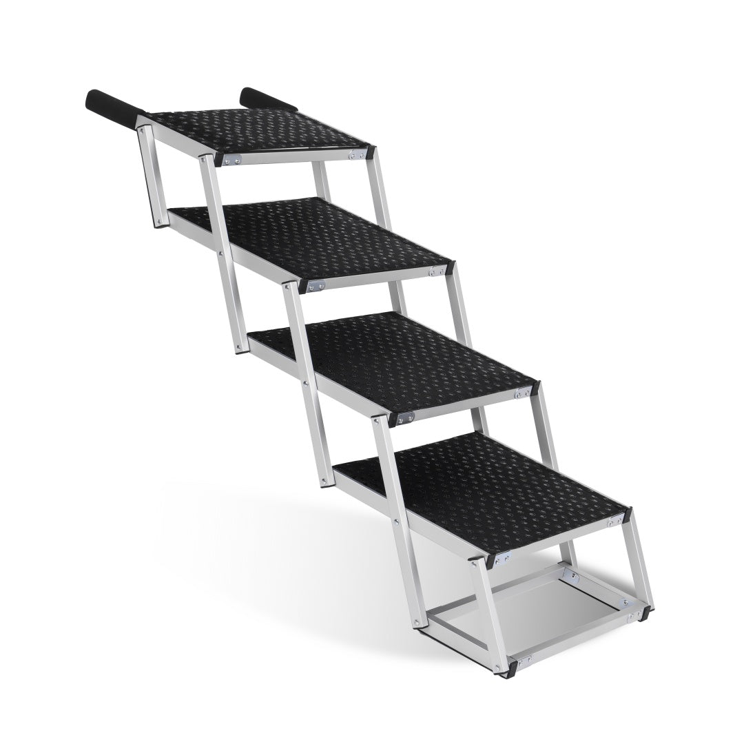 Foldable Dog Ramp For Cars, SUVs, Trucks, Portable Pet Dog Stairs For Large Dogs With Non-Slip Surface Reinforced Design