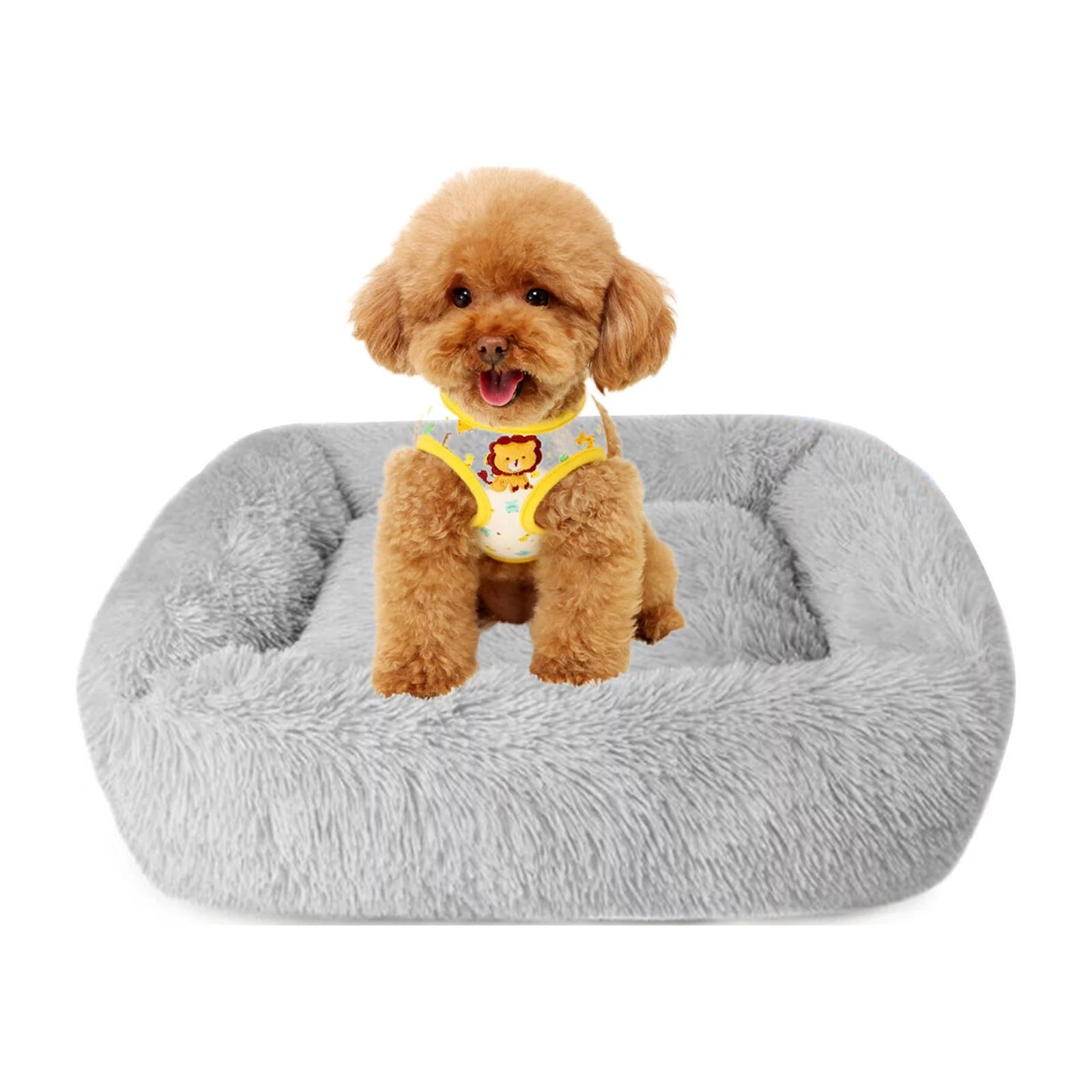 Best Washable Gray Plush Beds for Cats and Dogs - BIG FRENCHIES