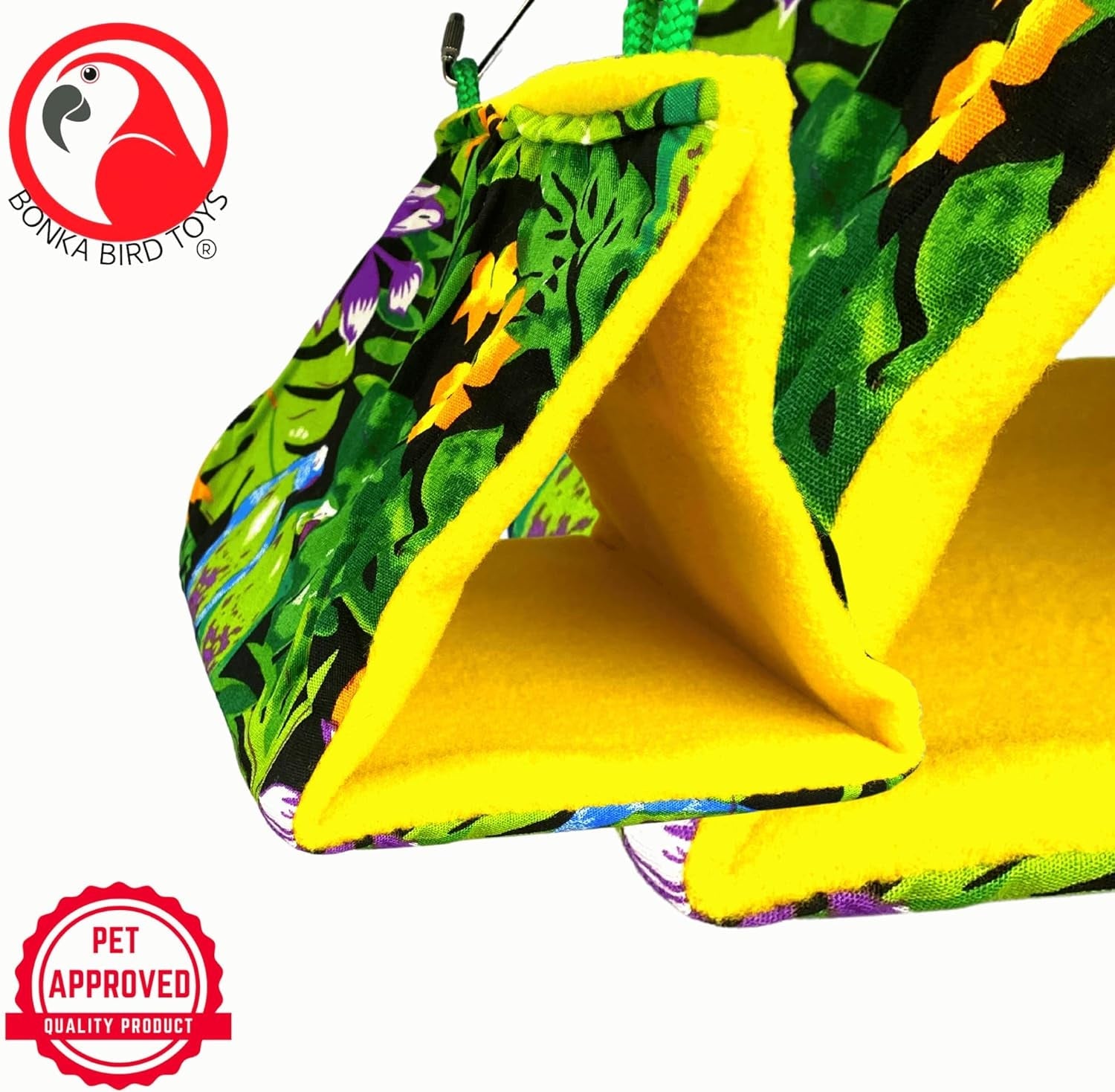 1689 Small Bonka Happy Hut Fabric Soft Colorful Parrotlet Budgie Cockatiel Parakeet - BIG FRENCHIES