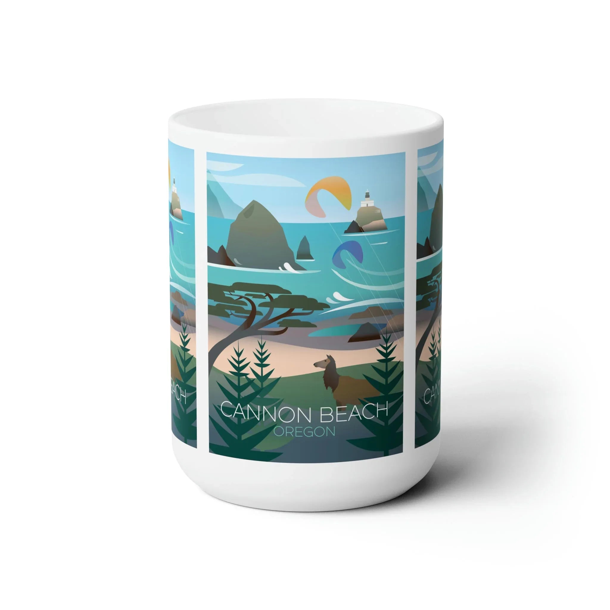 Cannon Beach Ceramic Mug 11oz or 15oz - BIG FRENCHIES