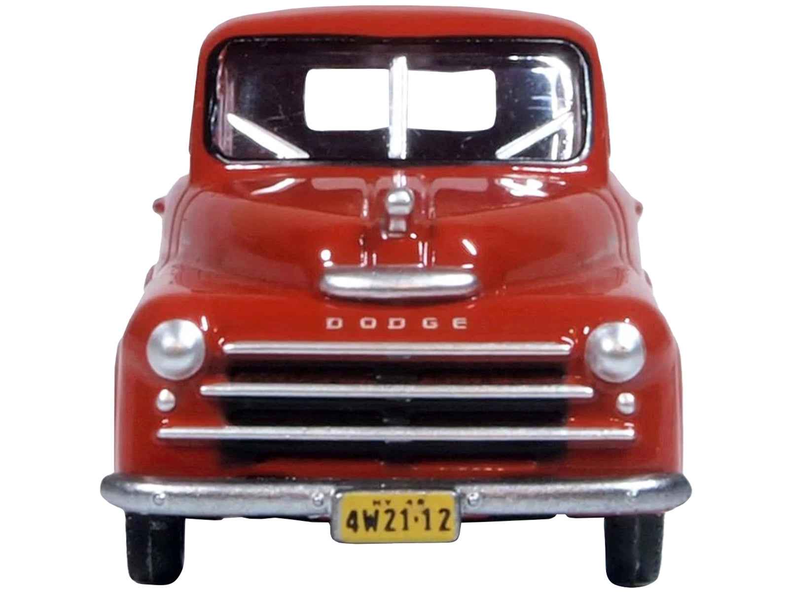 1948 Dodge B-1B Pickup Truck Red 1/87 (HO) Scale Diecast Model Car by Oxford Diecast