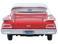 1960 Ford Fairlane Sedan 500 Monte Carlo Red with Corinthian White Top and Interior 1/87 (HO) Scale Diecast Model Car by Oxford Diecast
