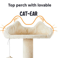 Ultimate 70" Double Condo Cat Tree with Scratching Posts - Creamy Comfort for Your Feline Friends! - BIG FRENCHIES