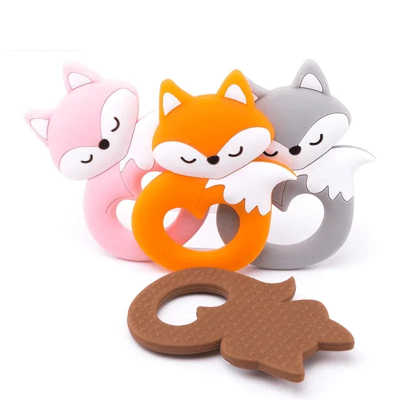 New Sets Baby Silicone Teether Rodent Silicone Animal Fox Teeth Chew Children Goods - BIG FRENCHIES