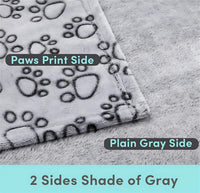 3 PackPet Blanket, Soft Plush Paw Print Dog Blanket Washable, Warm Fleece Cat Blanket For Large Medium Dogs, Sofa Couch 