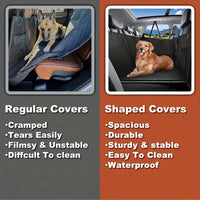 Rear Seat PU Leather Dog Car Seat Cover & Extender – Waterproof, Non-Slip, 400 lb Capacity