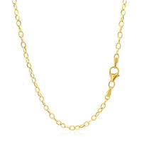 2.5mm 14k Yellow Gold Pendant Chain with Textured Links