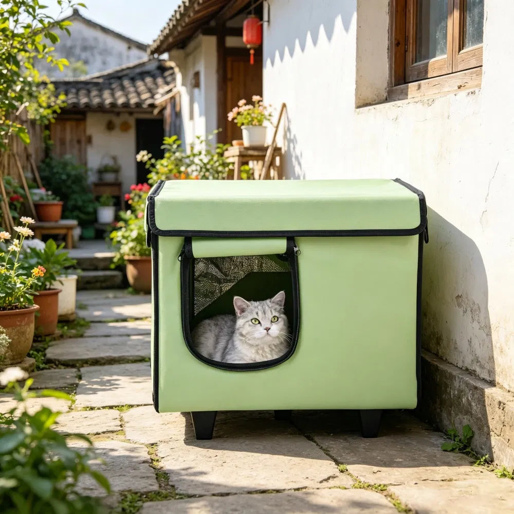 Elevated Heated Cat House