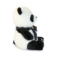 10-Inch Black and White Beau Panda with colorful Bow Tie