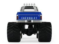 1972 Chevrolet K-10 Monster Truck "Chevron 150th Anniversary" White and Blue Metallic "Kings of Crunch" Series 1/43 Diecast Model Car by Greenlight