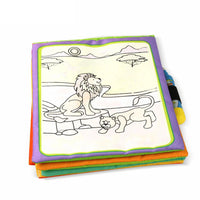 Modern Coloring Magic Water Drawing Book With Pen For Kids and Baby Educational Toy Animals Painting Writing Doodle Cloth Book Kids Drawing Board - BIG FRENCHIES