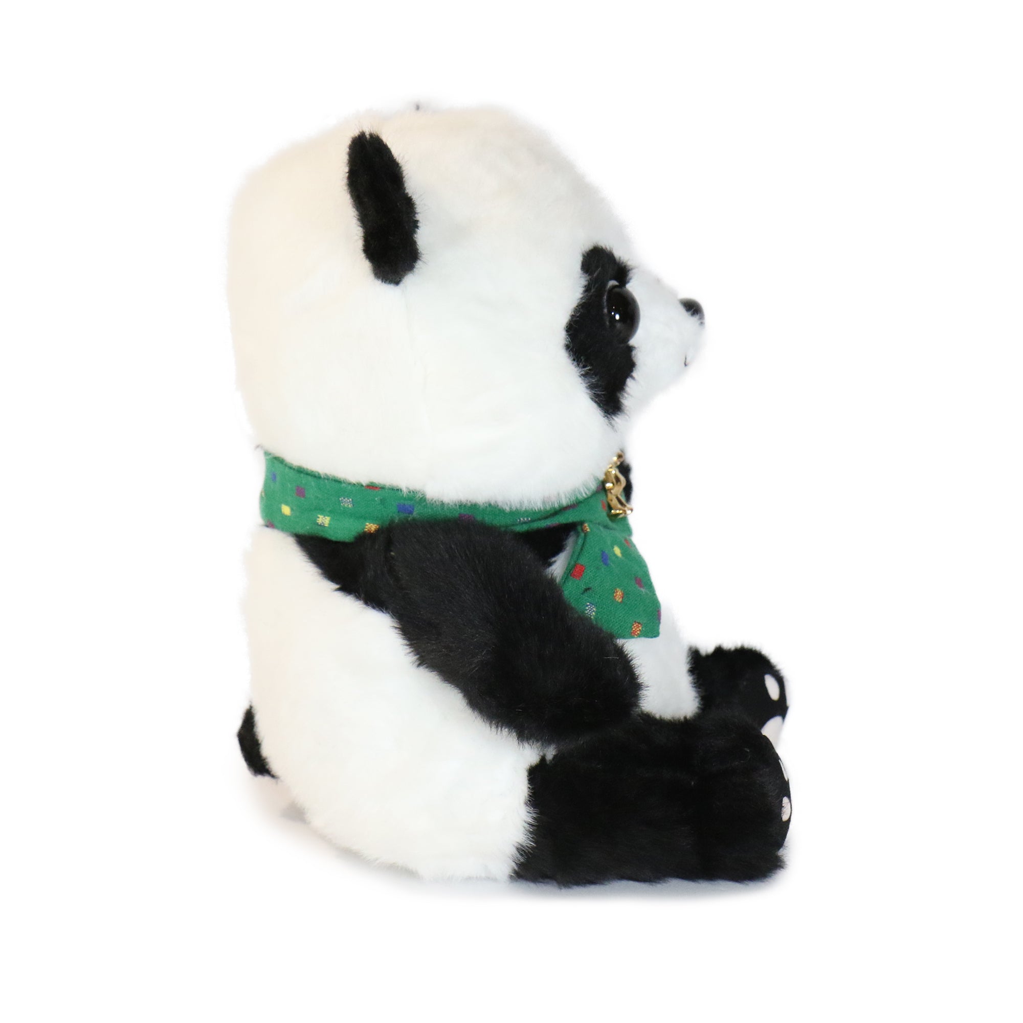 10-Inch Black and White Beau Panda with colorful Bow Tie