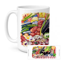 Gumbo and Potato Salad Ceramic Coffee Mug 15 oz Decorative Large C Handle Mug Cup for Tea, Cocoa Hot Chocolate