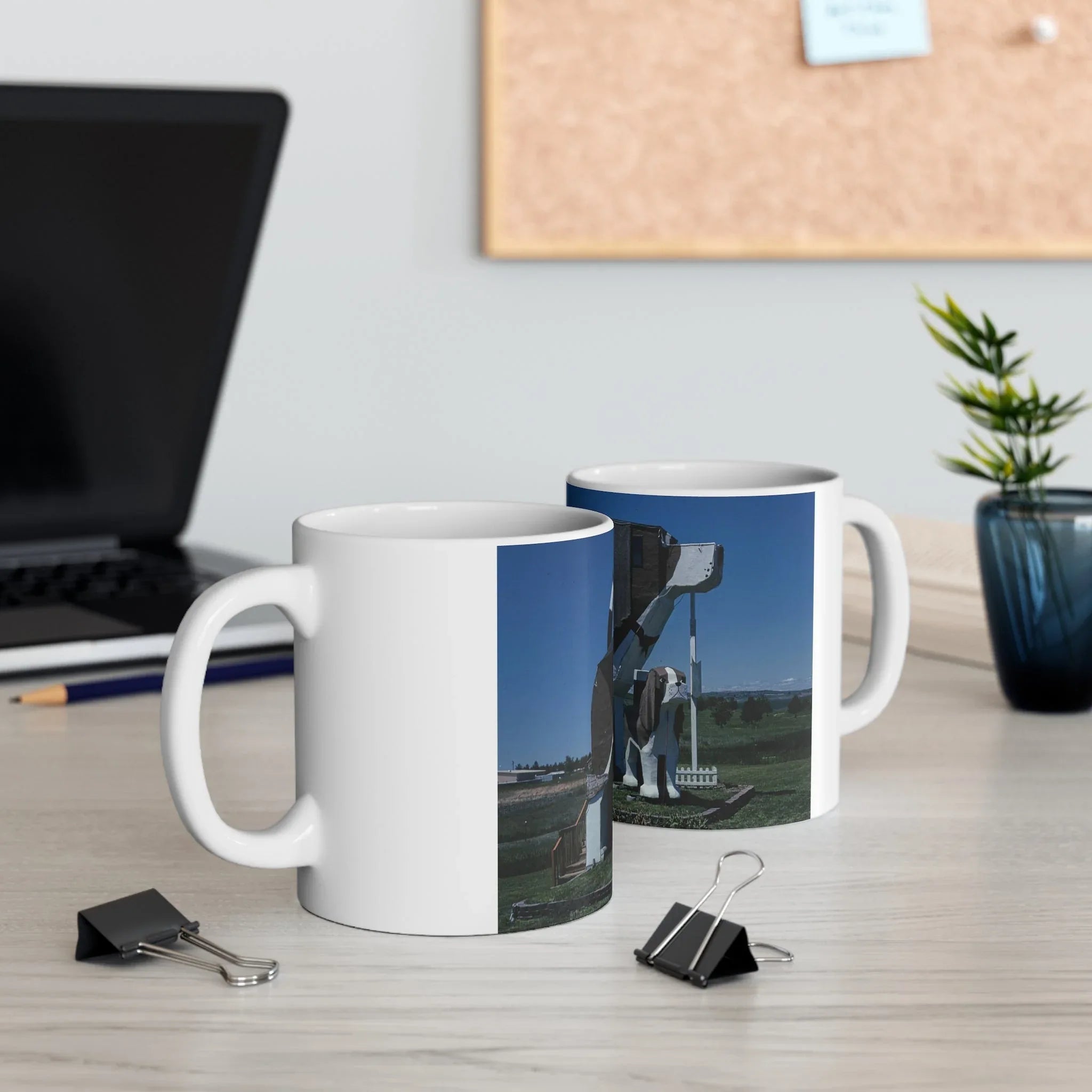 ROADSIDE MUGS - Dog Park Ceramic Mug 11oz - BIG FRENCHIES