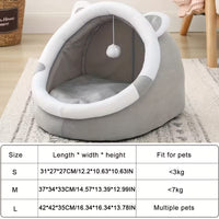 Cozy Cat Cave Bed – Soft Indoor Pet Tent & Cushion for Cats and Small Dogs