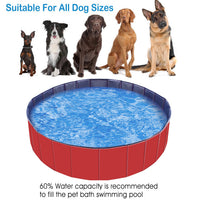1Pc 160 X 160 X 30cm-63.0 X 63.0 X 11.8inch Foldable Pet Swimming Pool PVC Dog Swim Pool Bathing Tub Playmat Pools