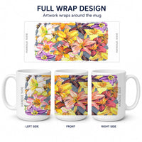 Day Lillies Ceramic Coffee Mug 15 oz Decorative Large C Handle Mug Cup for Tea, Cocoa Hot Chocolate