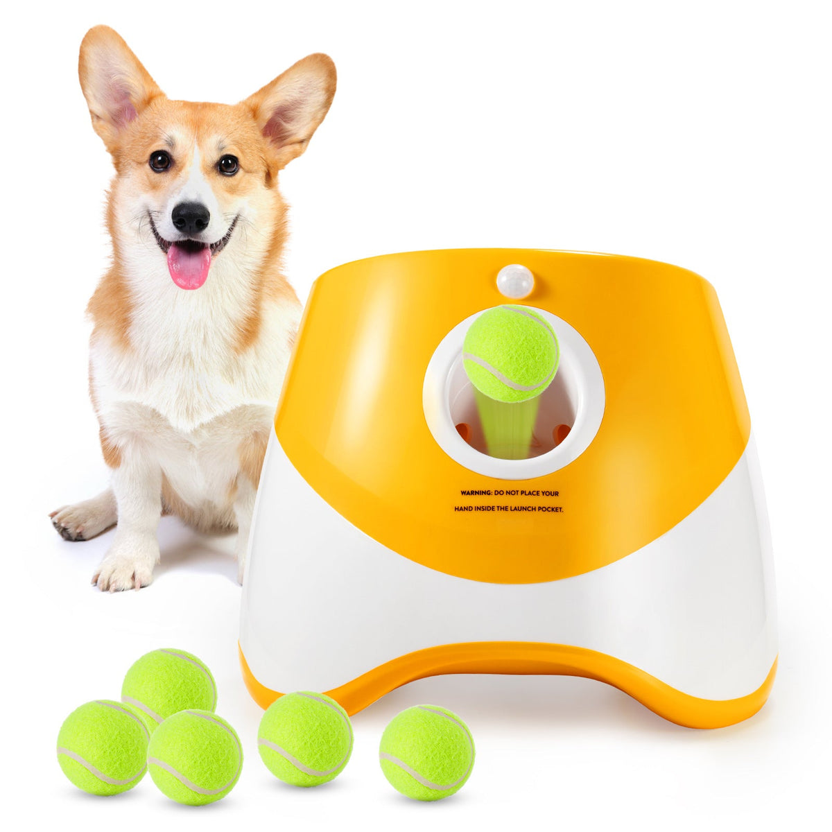 Durable Electric Interactive Throwing Training Dog Fetch Toy Thrower Machine Mini Tennis Automatic Dog Ball Launcher-Pet Toys-BIG FRENCHIES-V.I.P Digital Presence