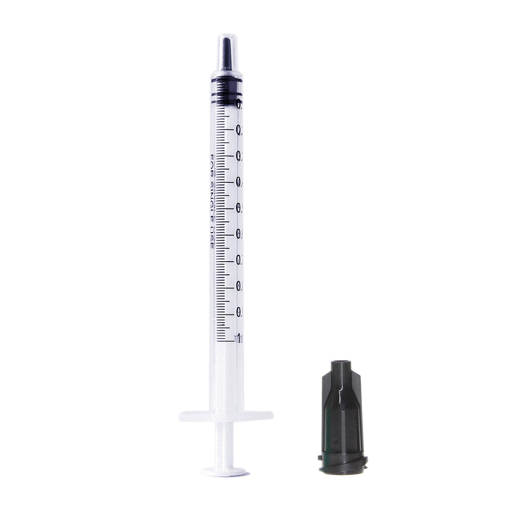 25pcs Luer Slip Tip 1ml Syringes With Caps Are Great For Pet Feeding, Glue, Hobby Crafts, Measurement, And Liquid Refill