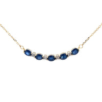 Sapphire Diamond Fashion Pendants 10KT Yellow Gold
