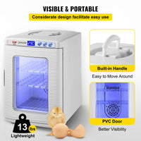 White Reptile Incubator 25L Scientific Lab Incubator Digital Incubator Cooling And Heating 5-42°C Reptile Egg Incubator 