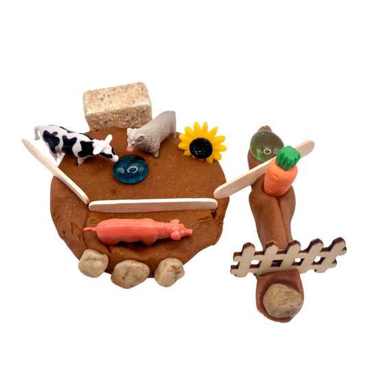 Farm Animal Play Dough Sensory Jar Kit - BIG FRENCHIES