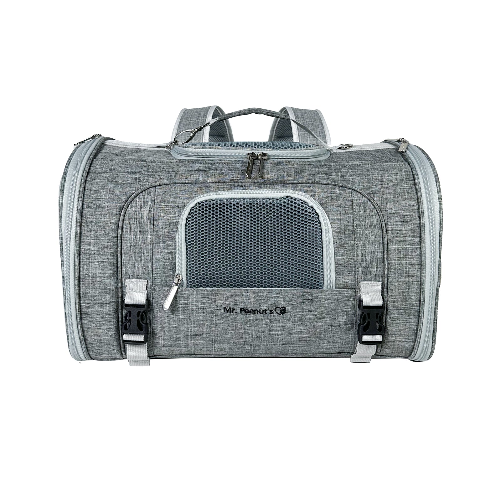 Mr. Peanut's Monterey Series Airline Compliant Horizontal Backpack Pet Carrier - BIG FRENCHIES