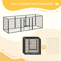 8 Panel Pet Playpen Play Yard Fence Home DIY Heavy-Duty Metal Foldable Indoor Outdoor 31.5"H