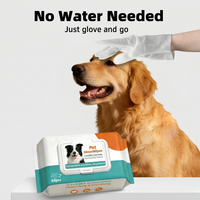 Waterless Pet Cleaning Grooming Gloves