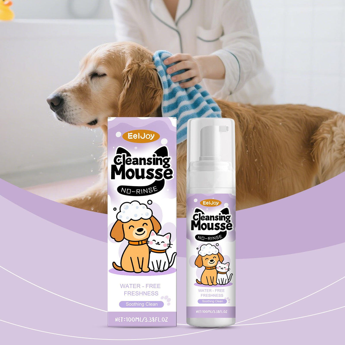 EELJOY No-Rinse Pet Face Cleansing Mousse, 100 ml
