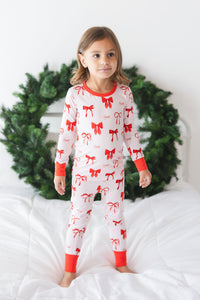 Crimson Bows Two Piece Set