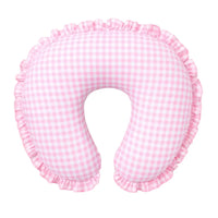 Pink Gingham Ruffle Nursing Pillow Cover - BIG FRENCHIES