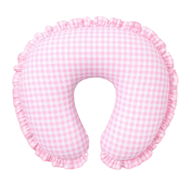 Pink Gingham Ruffle Nursing Pillow Cover - BIG FRENCHIES